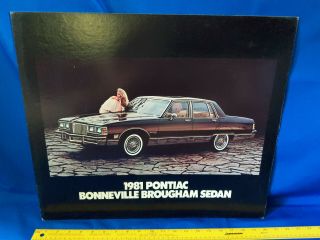 1981 Pontiac Bonneville Brougham Sedan Dealership Sign Poster Car Vtg