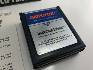 RARE CHOPLIFTER Commodore 64 C64 100 COMPLETE Broderbund Software 3