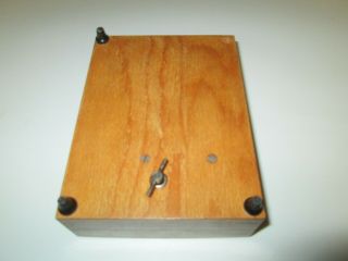 Vintage Wood Wooden Music Box with Dancer Inside issues 3