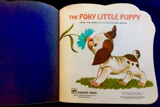THE POKY LITTLE PUPPY BOOK Vintage 1970 ' s Children ' s Golden Shape Book 2