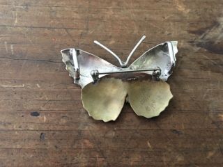 Vintage Courtney Peterson Butterfly Brooch / Pendant Sterling Silver Vermiel 3