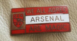 3x VINTAGE ENAMEL PIN BADGES ARSENAL F.  C.  SUPPORTERS 4