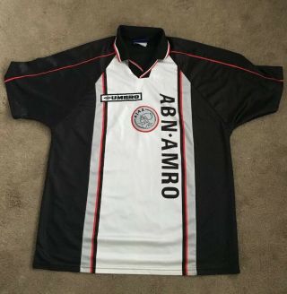 Vintage Umbro Ajax Amsterdam 1998 Away Football Shirt Jersey Size M