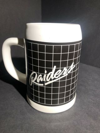 Vintage NFL Los Angeles Raiders Mug Beer Stein Coffee Cup 80 ' s Official NFL 2
