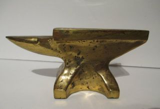 Vintage Brass Jewelers Anvil 2.  77 Lbs