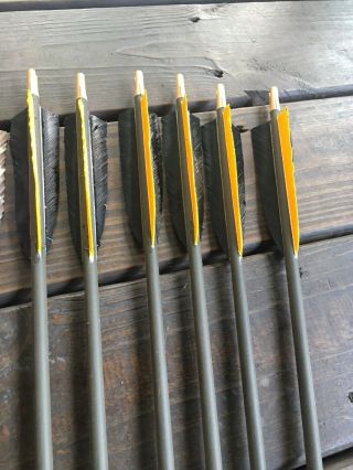 22 Vintage Cedar Wood Arrows Feline Etc.  Recurve Long Bow Arrows Decor 6