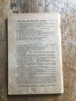Rare Riverside Literature Series Number 1 March 1886 H.  W.  Longfellow 2