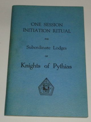 Vintage Book,  Knights Of Pythias Initiation Ritual,  1967 Secret Society
