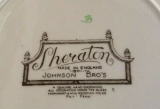 Vintage 4 Johnson Bros SHERATON Plate 2 Dinner 10” - 2 Bread/dessert 6.  25” Floral 5