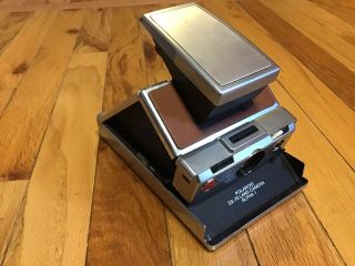 Polaroid Sx - 70 Land Camera Alpha 1 – – Stainless Steel/tan Body