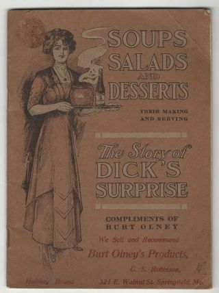 C.  1900 Springfield Missouri Mo Soups Salads & Deserts Burt Olney Products