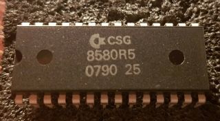 Csg 8580 R5 Sid Chip,  For Commodore 64,  And,  Genuie Part,  Exrare