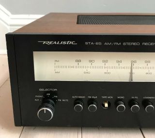 VINTAGE REALISTIC STA - 85 STEREO RECEIVER AM FM 2