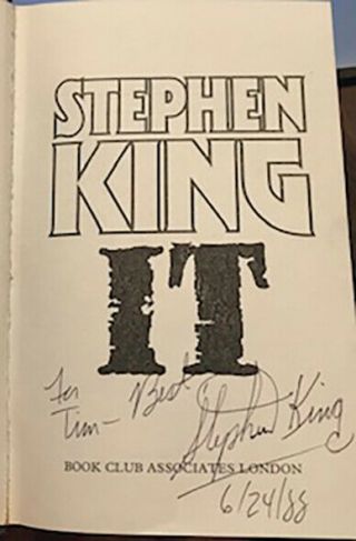 Signed First Edition It Uk Book Stephen King Shining Firestarter Misery Carrie