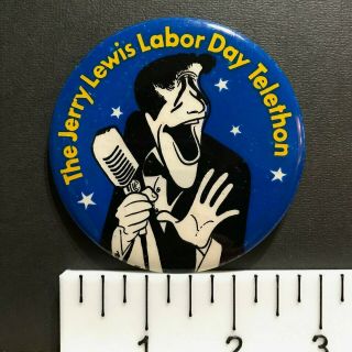 Jerry Lewis Labor Day Telethon (1981) 3 " Vintage Cause Pin - Back Button