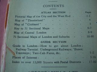 Geographia The Authentic Atlas and Guide to London and Outer Suburbs c 1940s 4