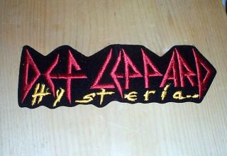 Def Leppard Large 9 Inch Vintage Embroidered Patch