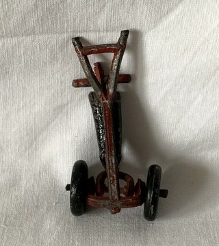Vintage Painted Lead Toy Golf Cart Toy Miniature
