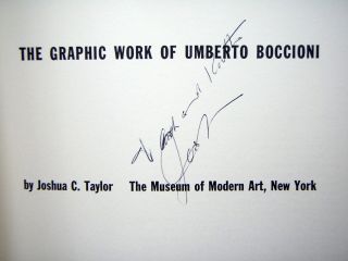 Signed 1st Ed - THE GRAPHIC WORK OF UMBERTO BOCCIONI - Taylor,  Joshua C 2