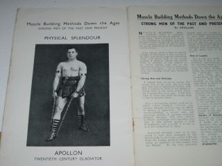 1920 ' s Booklet THE MIGHTY APOLLON Strongman BODY MUSCLE BUILDING Weightlifter 2