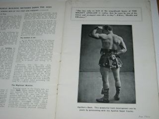 1920 ' s Booklet THE MIGHTY APOLLON Strongman BODY MUSCLE BUILDING Weightlifter 3