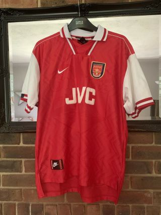 Vintage Nike Arsenal Fc 1994 - 1995 Home Shirt Football Red Size Large