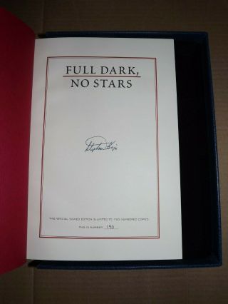 Full Dark,  No Stars Signed Numbered Deluxe Traycased Edition By Stephen King 3