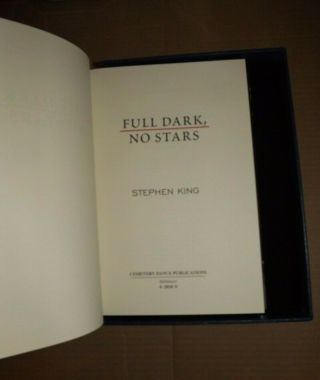 Full Dark,  No Stars Signed Numbered Deluxe Traycased Edition By Stephen King 5
