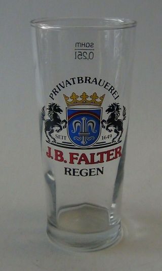 Vintage German J.  B.  Falter.  25l Beer Glass - Circa 1980 - Sanahed 1315