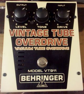 Behringer Vintage Tube Overdrive Vt911 Overdrive Guitar Effect Pedal