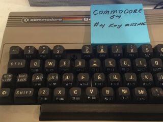 Commodore 64 Computer System,  C - 64 4 Key Missing No Power Supply 3
