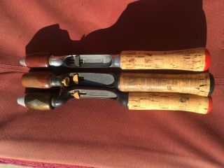 Vintage Heddon Pal Casting Fishing Rod Handles - group of 3 6