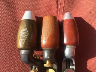 Vintage Heddon Pal Casting Fishing Rod Handles - group of 3 8