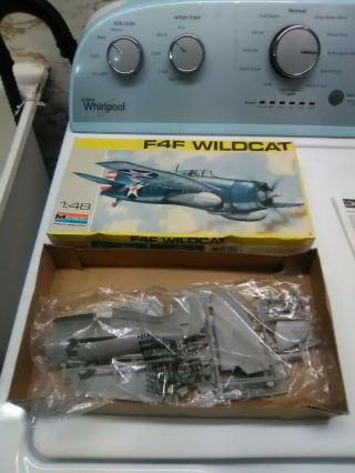 Vintage 1990 Monogram 1/48 F4f Wildcat Model Kit