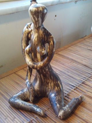 Vintage Mid Century Modern Deco Nude Female Abstract Figurine Sculpture
