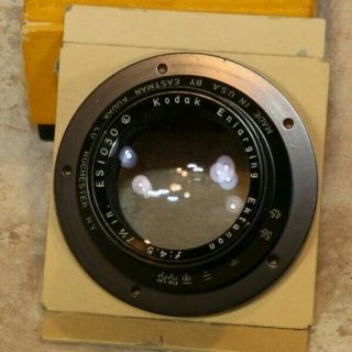 Kodak F:4.  5 7 1/2 Inch Enlarging Ektanon Lens Old Stock Rare