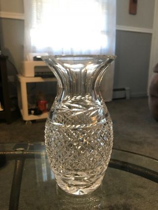 Vintage Waterford 7 " Tall Glandore Cut Lead Crystal Flared Flower Vase