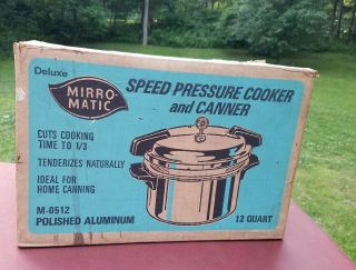 Vintage Mirro Pressure Canner And Cooker 12 Qt M - 0512 With Rack & Jiggler