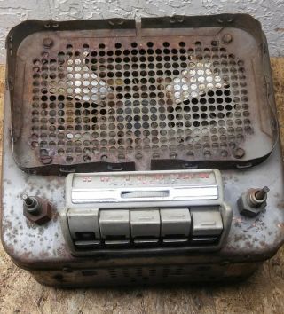 Vintage 1947 Chevrolet Car Truck Tube Radio Stereo And Speaker Push Button C47