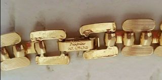 Vintage Signed Napier Gold Tone Chain Link Choker Necklace 16 