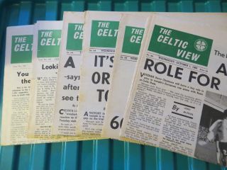 The Celtic View - 6 X Views - Vintage Football Newspapaers