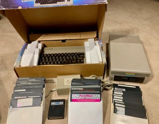 Commodore 64 with 1541 Disk Drive and Floppy ' s 2