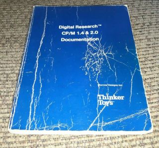 Digital Research Computer Software Morrow Designs 1978 Book Cp/m 1.  4 2.  0
