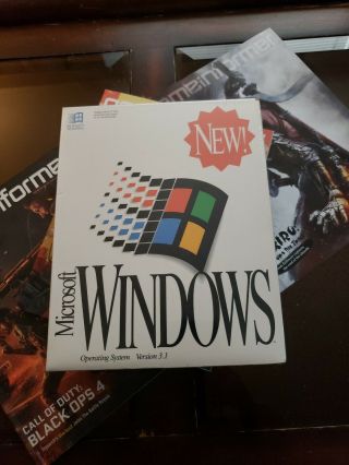 Microsoft Windows Nt 3.  1 First Os Cdrom Factory - Rare 1992