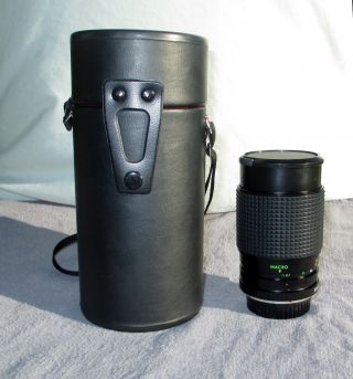 Minolta Camera Lens Sears 202 Auto Zoom 135mm Macro 1:3.  5 - 4.  5 With Case Vintage