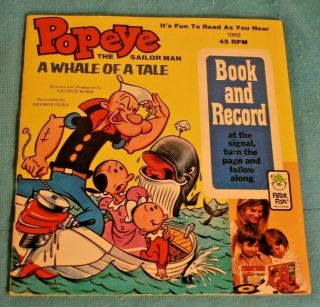 Popeye The Sailor Man Peter Pan Book & Record 1969 Vintage