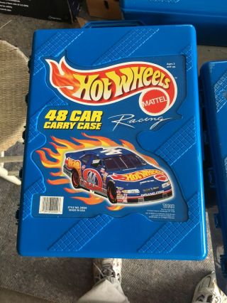 3 Vintage 1999 & 2002 Mattel Hot Wheels - 48 Car Carry Case 3