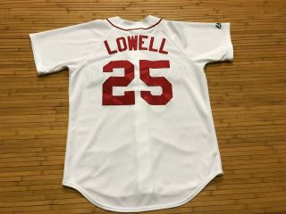 Mens Medium - Vtg Mlb Boston Red Sox 25 Mike Lowell Majestic Sewn On Jersey Usa