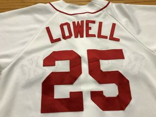 MENS MEDIUM - Vtg MLB Boston Red Sox 25 Mike Lowell Majestic Sewn On Jersey USA 7