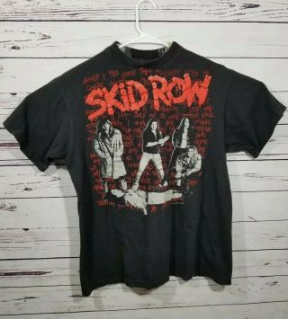 Vintage Skid Row Youth Gone Wild T Shirt Size Medium / Large ? Read
